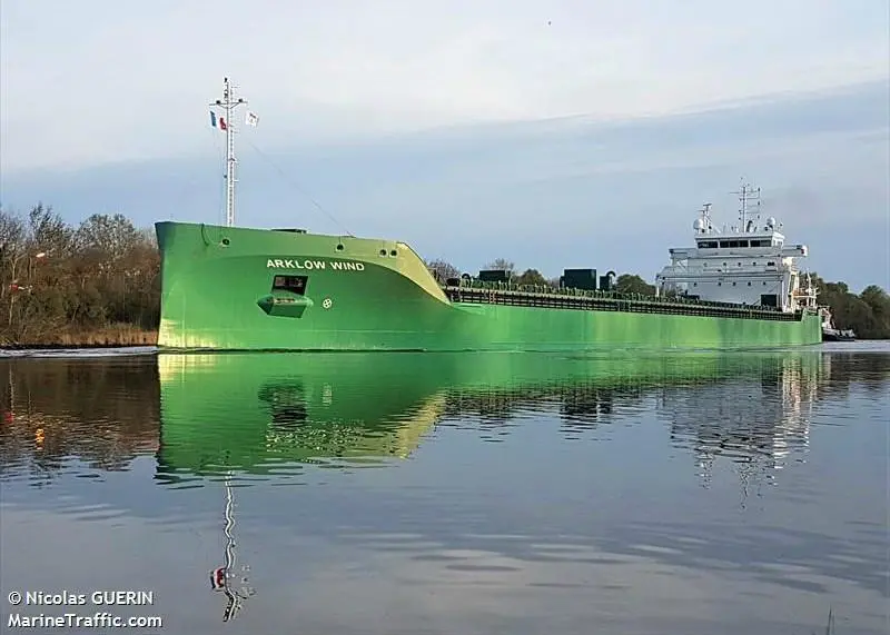 Arklow Shipping’s latest fleet addition is a 16,800dwt bulker built on the River Ems in Germany. (Credit: Nicolas Guerin/MarineTraffic).