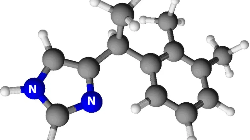 Medetomidine prevents barnacle larvae from settling on hard substrates by binding to the larvae's octopamine receptor, stimulating a temporary non-fatal swimming response, even at very low concentrations.