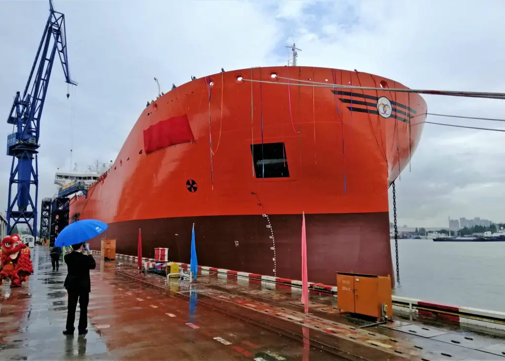 Bow Orion immediately prior to naming (courtesy of Odfjell).