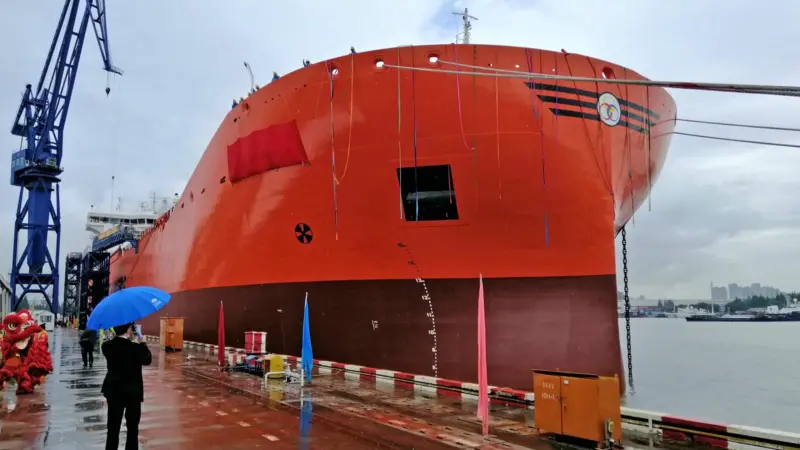Bow Orion immediately prior to naming (courtesy of Odfjell).