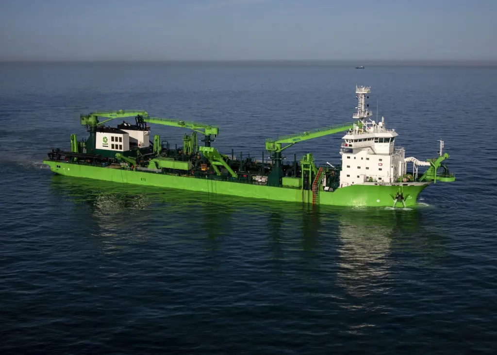 The ‘Bonny River’, built at Royal IHC’s Chinese partner yard COSCO Guangdong Shipyard, is driven by Schottel controllable pitch propellers and Schottel transverse thrusters Photo: Schottel