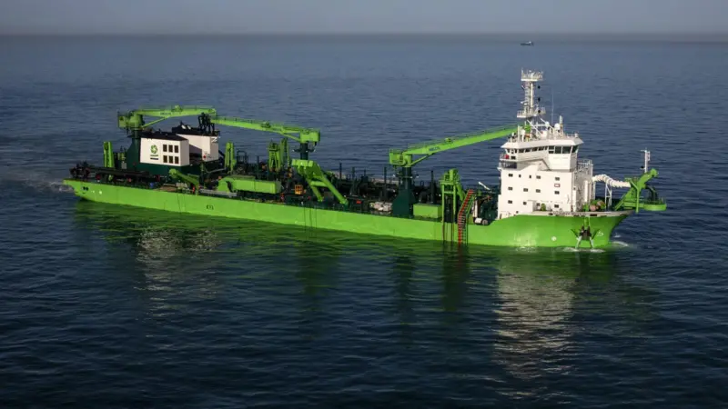 The ‘Bonny River’, built at Royal IHC’s Chinese partner yard COSCO Guangdong Shipyard, is driven by Schottel controllable pitch propellers and Schottel transverse thrusters Photo: Schottel