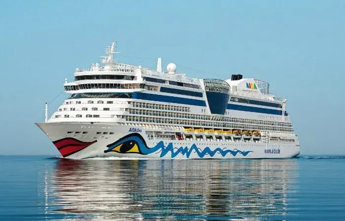 An AIDA cruise ship. The company is installing battery storage systems on board its fleet Photo: AIDA Cruises