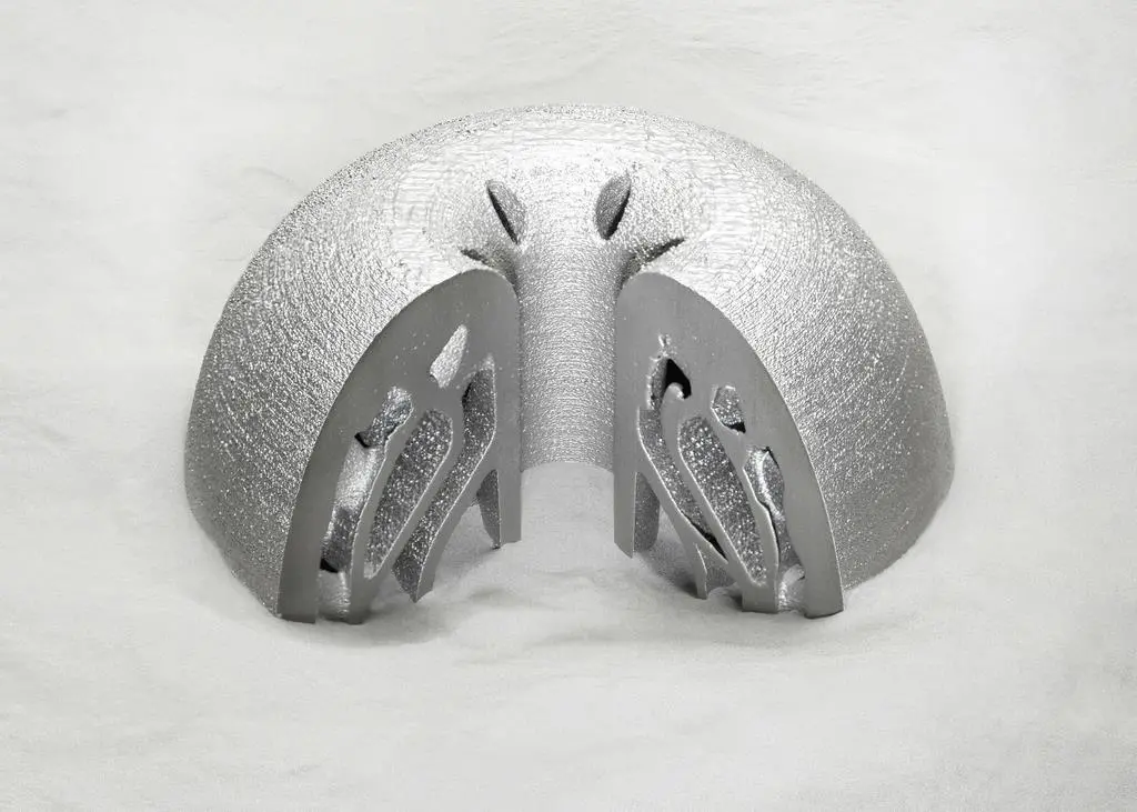 A probehead for taking gas samples in hot gas atmosphere, produced at the thyssenkrupp TechCenter Additive Manufacturing. (Image courtesy of thyssenkrupp)