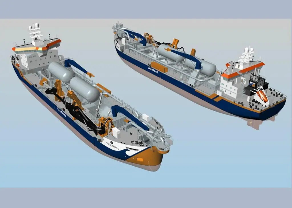 Wärtsilä LNG fuel storage and supply system for two new trailing suction hopper dredgers Photo: Van Oord