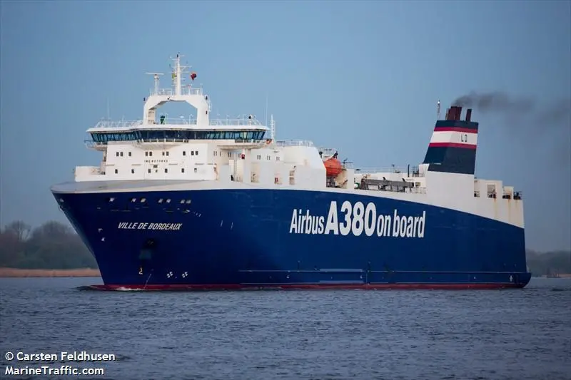 The first commercial installation of Airseas' Seawing power kite is due to be undertaken in 2020 aboard Ville de Bordeaux ro-ro. (Picture copyright: Carsten Feldhusen/ MarineTraffic.com)