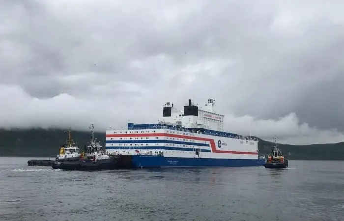 Russian floating nuclear plant set for the eastern end of the Northern Sea Route.(photo courtesy of Rosatom).