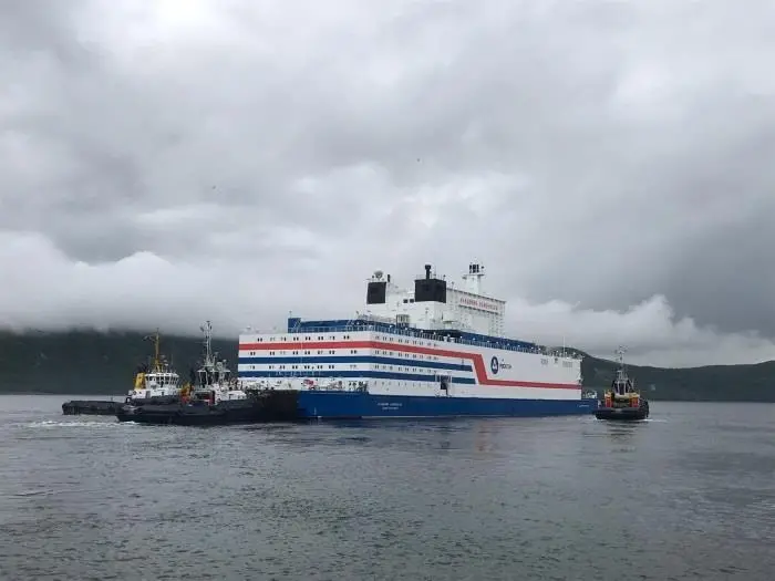 Russian floating nuclear plant set for the eastern end of the Northern Sea Route.(photo courtesy of Rosatom).