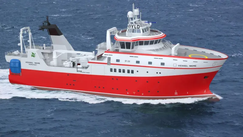 Graphical rendering of the new research vessel Photo: Skipsteknisk