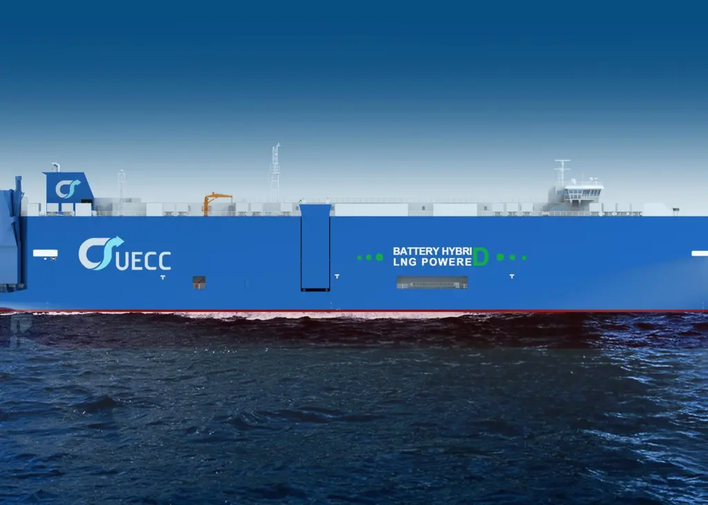UECC has ordered a third battery hybrid LNG RoRo Photo: UECC
