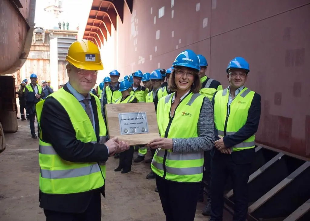 Nexans has hosted the grand block ceremony for the ‘Nexans Aurora’ Photo: Nexans