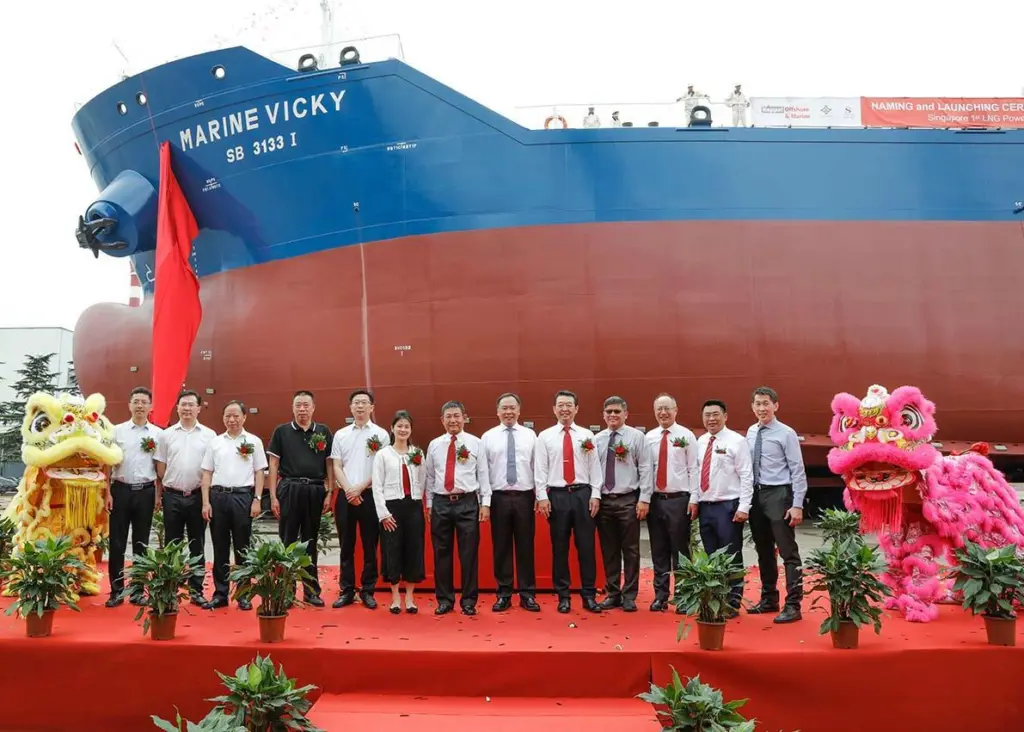 The 7,990 dwt Marine Vicky features the first installation of a low-pressure fuel gas supply system provided by Japanese supplier Sanoyas Shipbuilding Corporation.