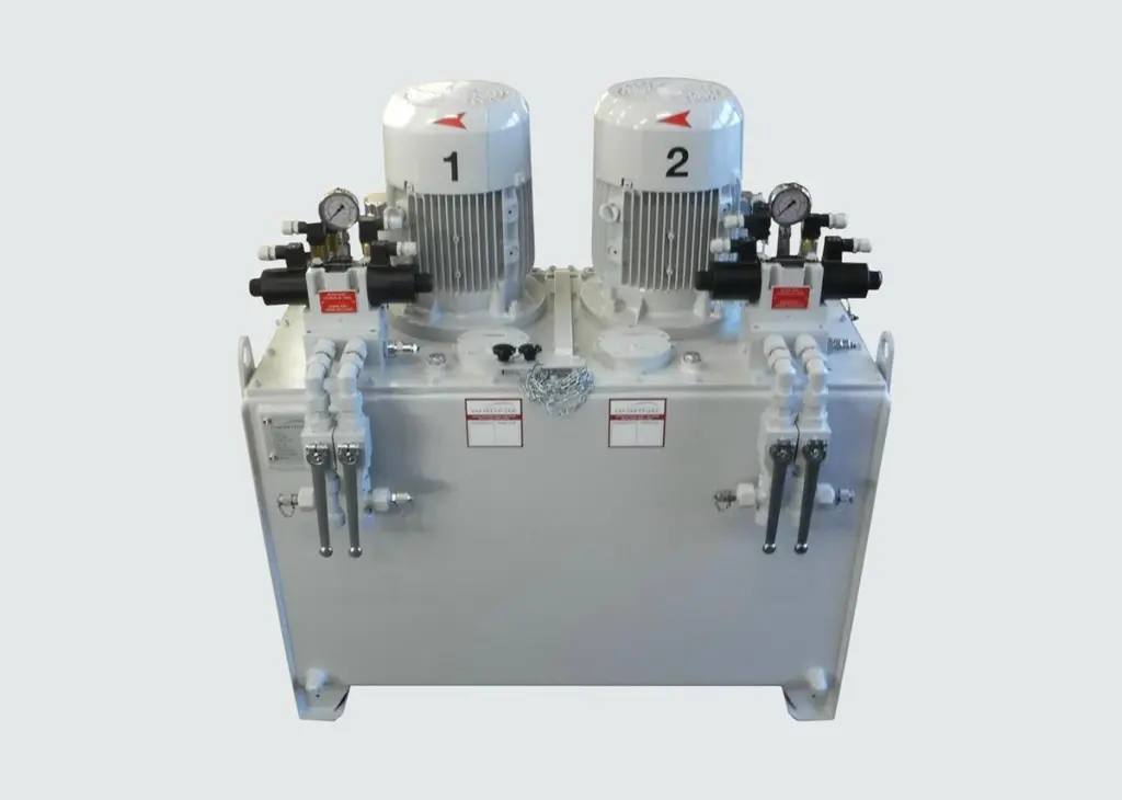 The Van der Velden COMMANDER steering gear power pack Photo: DMC