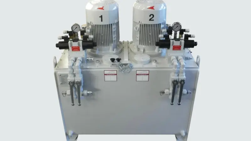 The Van der Velden COMMANDER steering gear power pack Photo: DMC