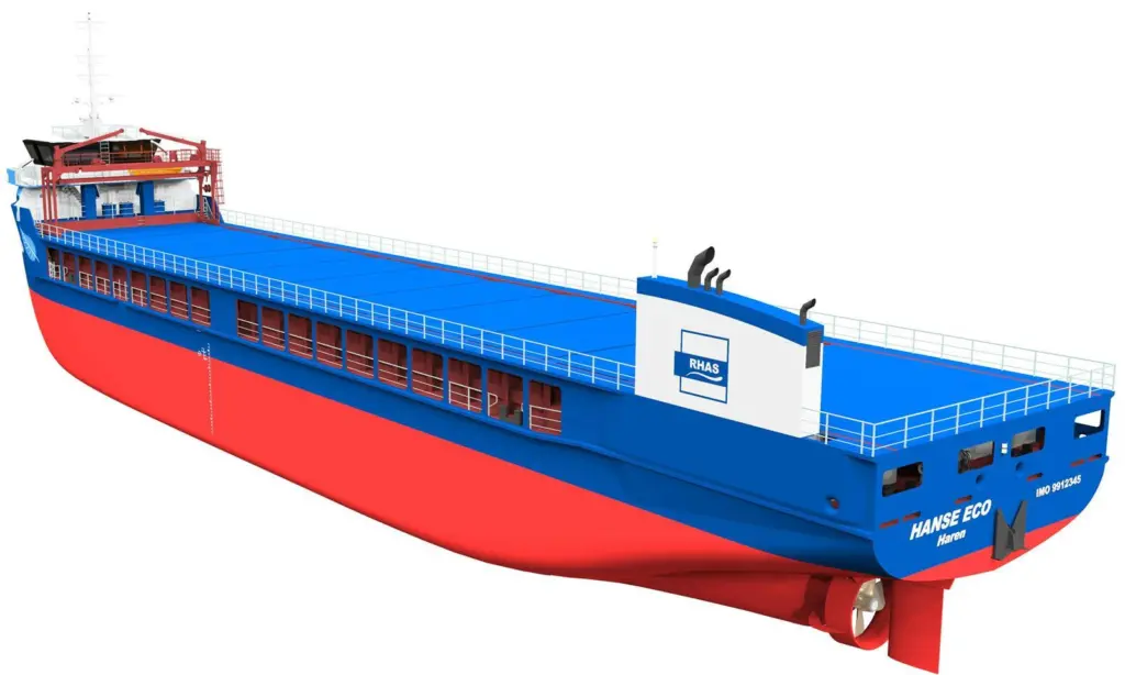 The Hanse Eco shortsea vessel concept will be realised through construction in China (image courtesy of Rhenus).