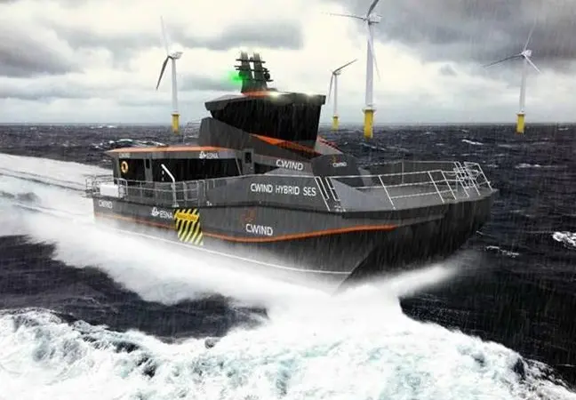 Corvus will supply the ESS for the world's first hybrid SES for crew transfer Photo: Corvus Energy