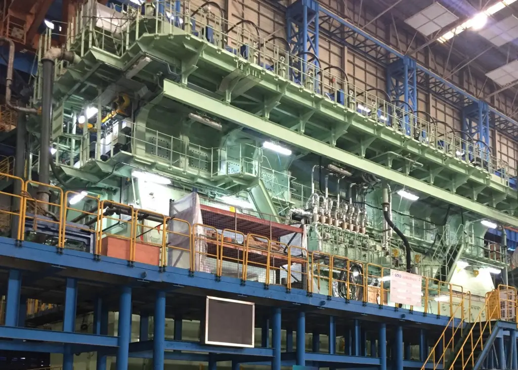 WinGD held a demonstration of the third engine of its series of 12X92DF engines in Shanghai on 2 December (copyright: The Motorship)