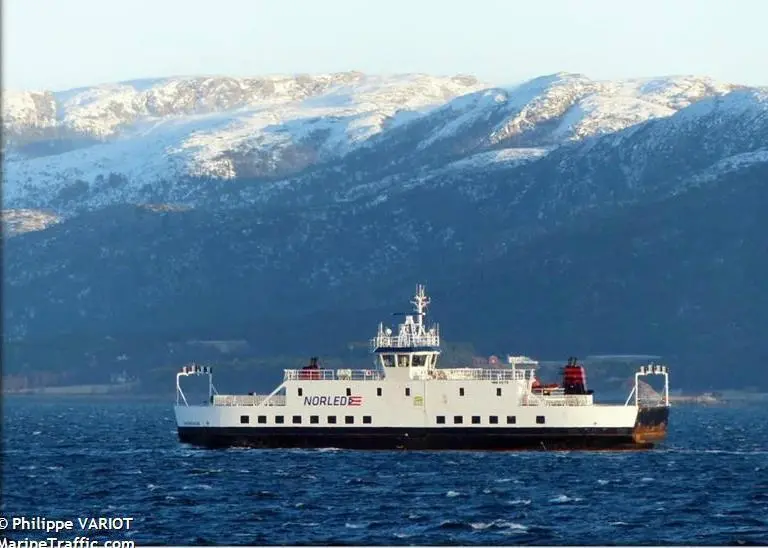 The car and passenger ferry Ytterøyningen. (Copyright Philippe Variot, picture courtesy of Marine Traffic).