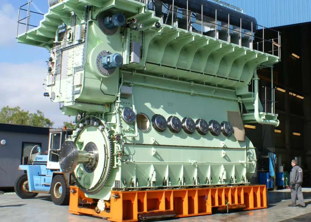 MAN Energy Solutions is introducing a 350mm bore S35ME-9.7 variant, including an LGIP option, to supplant its existing S35ME-B engine type (pictured).