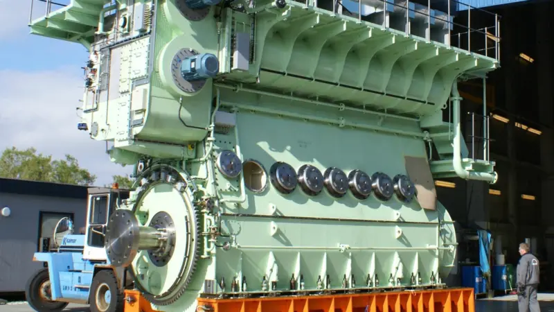 MAN Energy Solutions is introducing a 350mm bore S35ME-9.7 variant, including an LGIP option, to supplant its existing S35ME-B engine type (pictured).