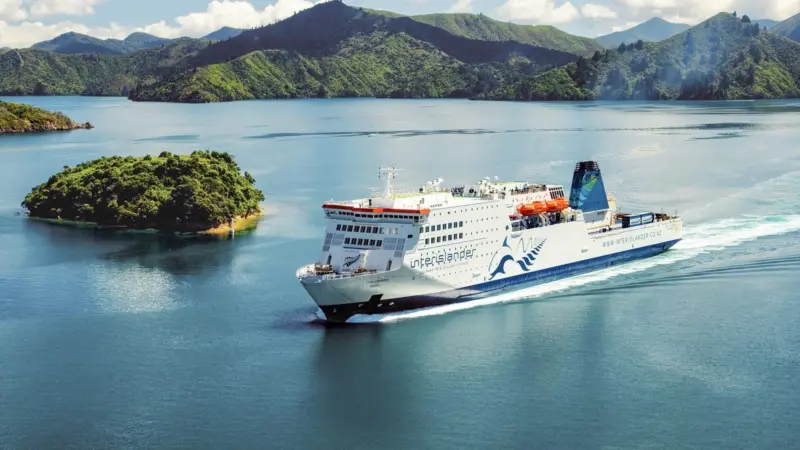 Kaitaki, one of three KiwiRail ferries that maintain the Interislander service (courtesy of KiwiRail).