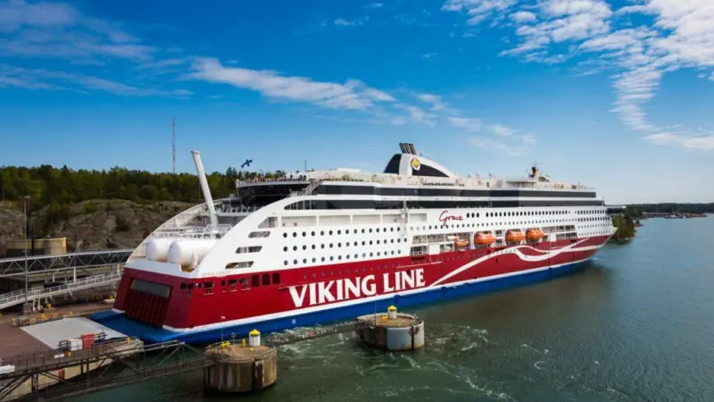 The first prototype for ships of Climeon's Heat Power Module was installed on board Viking Grace (pictured).