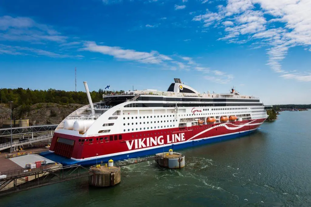 The first prototype for ships of Climeon's Heat Power Module was installed on board Viking Grace (pictured).