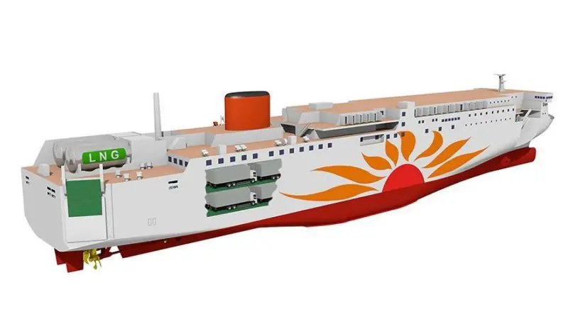 Mitsubishi is to build two LNG ferries for MOL Photo: MHI