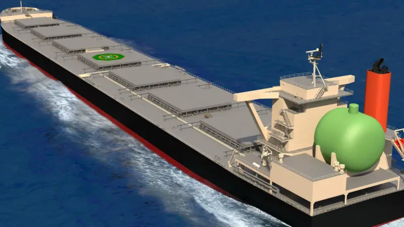 Namura Shipbuilding plans to deliver one of the first LNG-fuelled coal carriers in 2023. Credit: Namura Shipbuilding