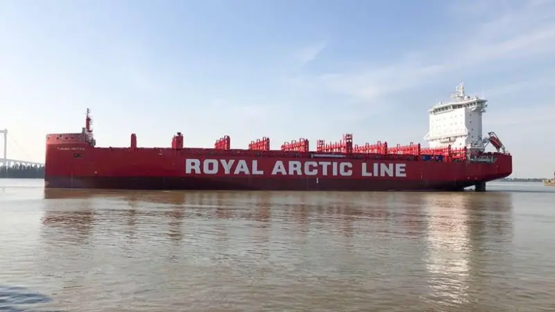 The 2,150TEU Tukuma Arctica has been purpose-designed for Greenland (credit: RAL).