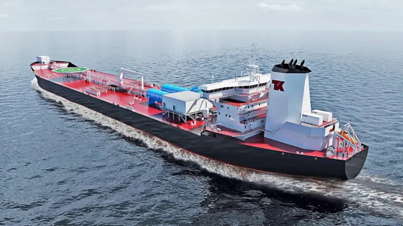 New entrant to the North Sea offshore loader fleet, Aurora Spirit is a potential game-changer (credit: Teekay).