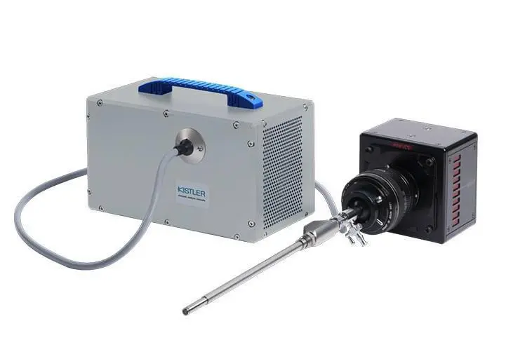 The high-speed camera captures up to 40,000 high resolution images per second and is equipped with an LED system for illumination Credit: Kistler Group
