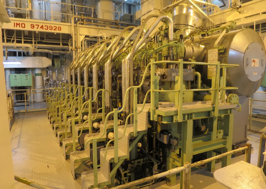 Total Lubmarine recently completed a successful 1,400-hour trial of Talusia Universal on a dual-fuel MAN B&W 7G50ME-GIE engine (similar to the engine pictured) running continuously on gas with pilot fuel oil.