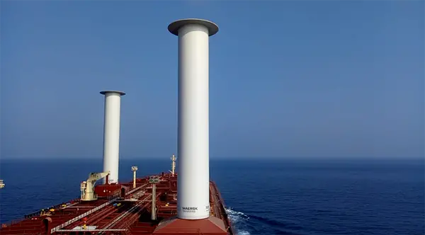 Norsepower's Flettner Rotors generated fuel savings of 8.2% aboard the 109,647dwt LR2 product tanker Maersk Pelican.