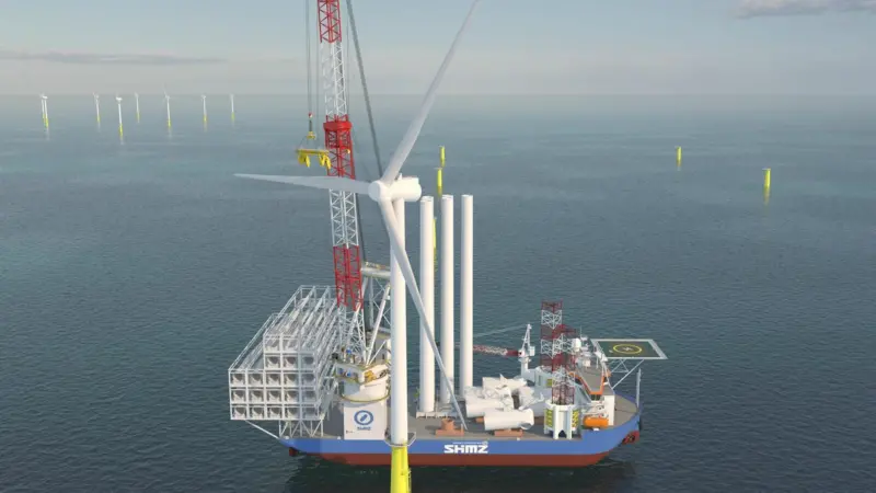 ABB will power the first self-elevating wind turbine installation vessel built in Japan Photo: ABB
