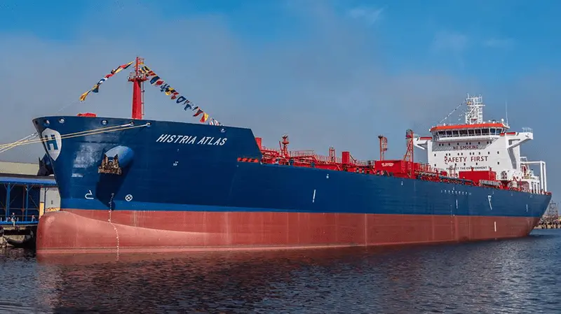 Histria Atlas provided the opening reference for a new generation of chemical/product tanker from the Constanta Shipyard (credit: Histria Group).