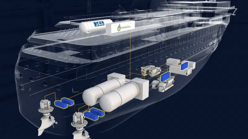 PowerCell's PEM fuel cells are being evaluated in several projects, including a Norwegian consortium developing a 3.2MW LH2-fuelled project for ferry operator Havila (pictured).