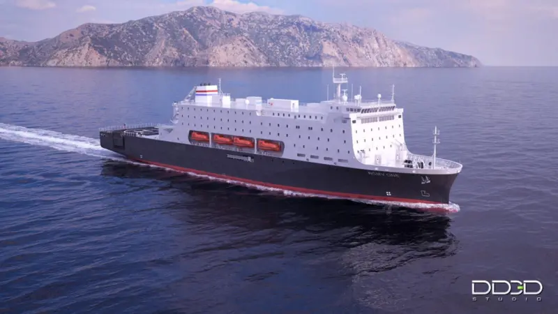 A new generation of US merchant navy cadet ship with emergency response capabilities (credit: Herbert Engineering and MARAD).