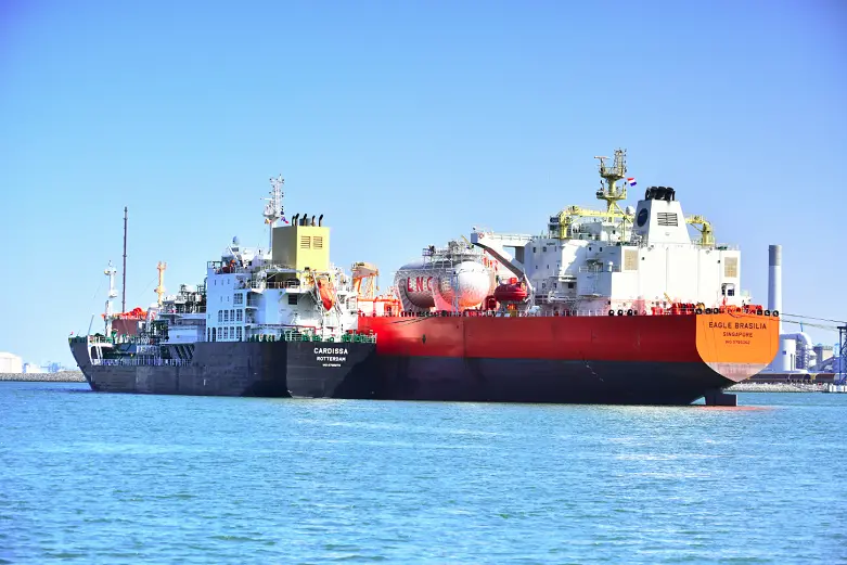 Samsung Heavy Industry's first LNG-fuelled VLCCs will be equipped with SHI's S-Fugas fuel supply system. The first vessel to be equipped with the S-Fugas system was AET's Aframax, Eagle Brasilia (pictured).