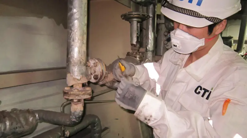 CTI is providing sampling services to ensure ships comply with recycling regulations Photo: CTI