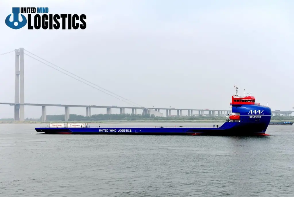Long and lean: new deckcarrier BoldWind from China (credit: United Wind Logistics).