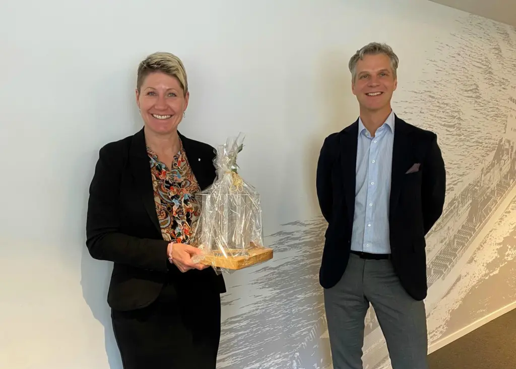 Siri-Anne Mjaatvedt, CEO, Utkilen and Martijn Bergink, CEO Framo.