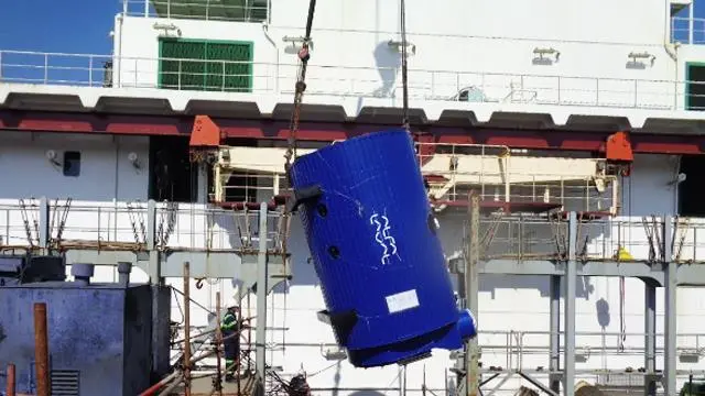 Seaspan Ship Management will implement the steam solution, which includes an Alfa Laval Aalborg boiler (pictured) on a large container vessel in spring 2020. (Image courtesy of Alfa Laval)