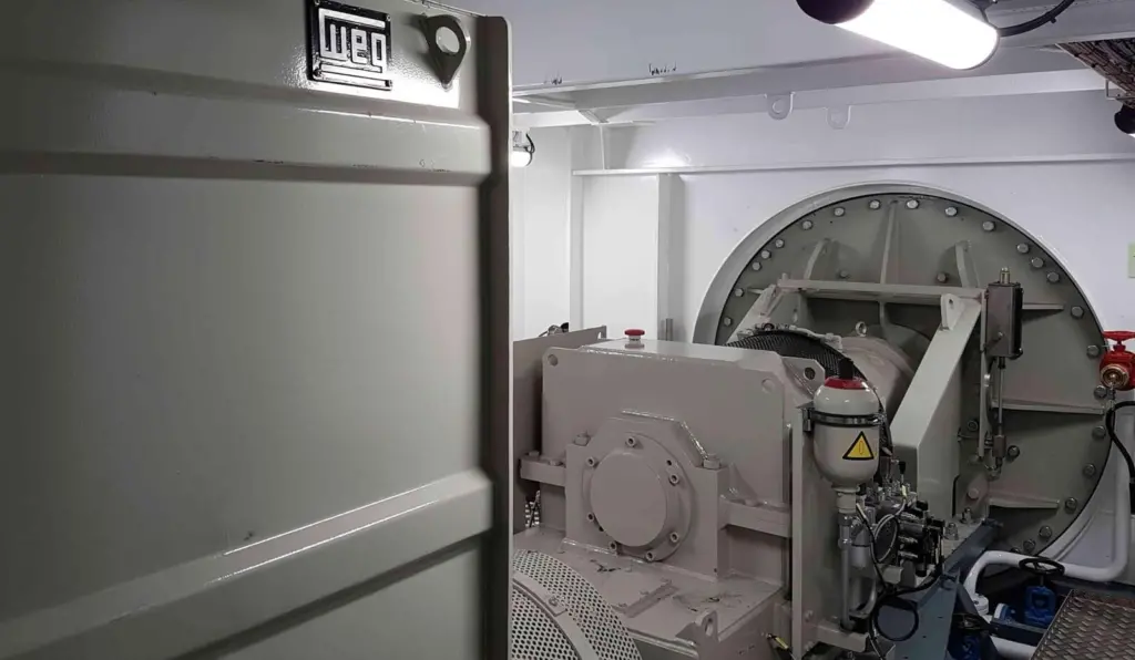 The dredge pump in Damen's new ECSD 650 design is powered by a 1,825 kW WEG electric motor.