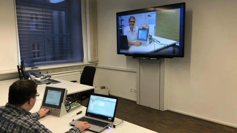 Remote technical training at PrimeServ Academy in Augsburg in May 2020. (Image courtesy of MAN ES)