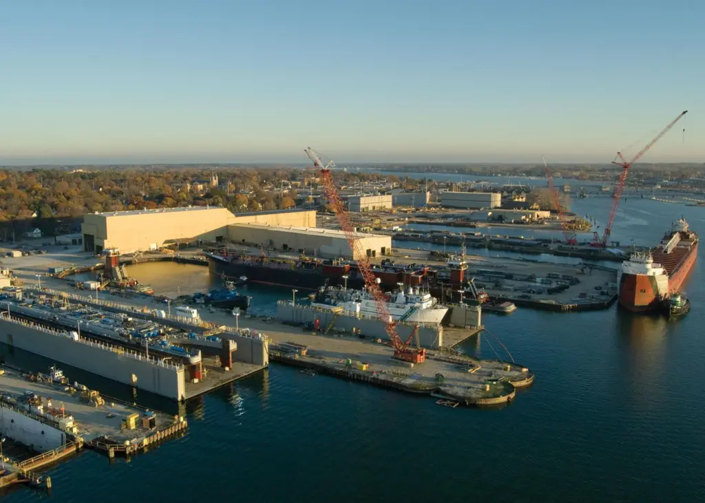 Fincantieri’s Sturgeon Bay shipyard in Wisconsin (credit: Fincantieri).