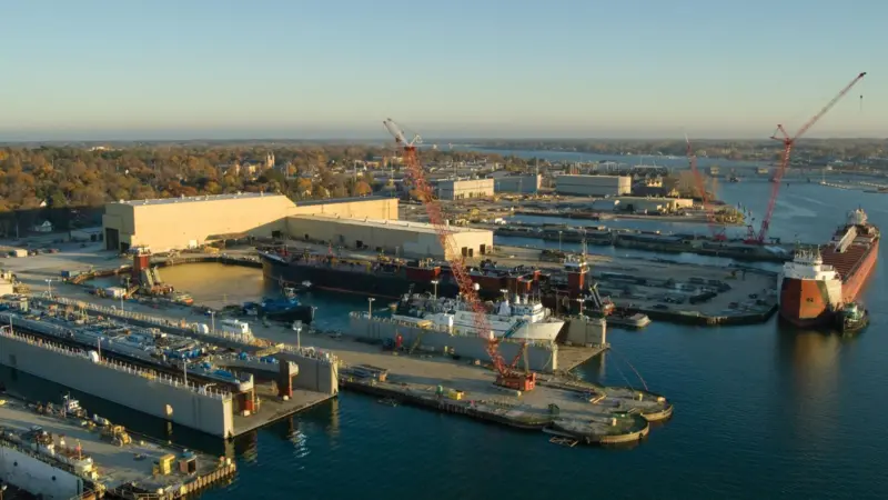 Fincantieri’s Sturgeon Bay shipyard in Wisconsin (credit: Fincantieri).