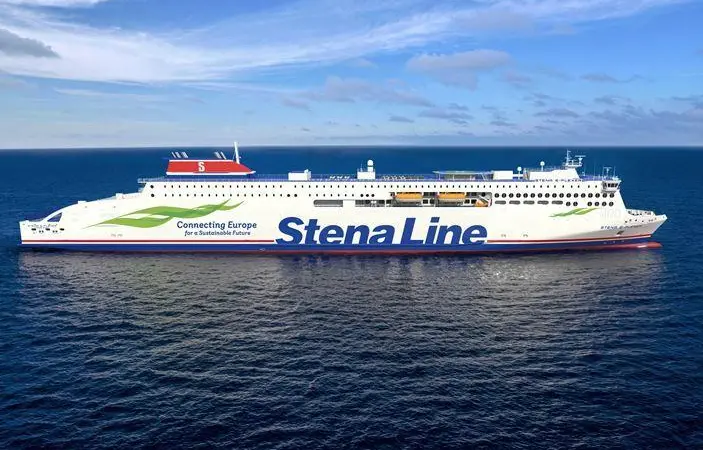 The last two vessels of the E-Flexer series are being built at the CMI Jinling Weihai Shipyard in China. (Image: Stena Line)