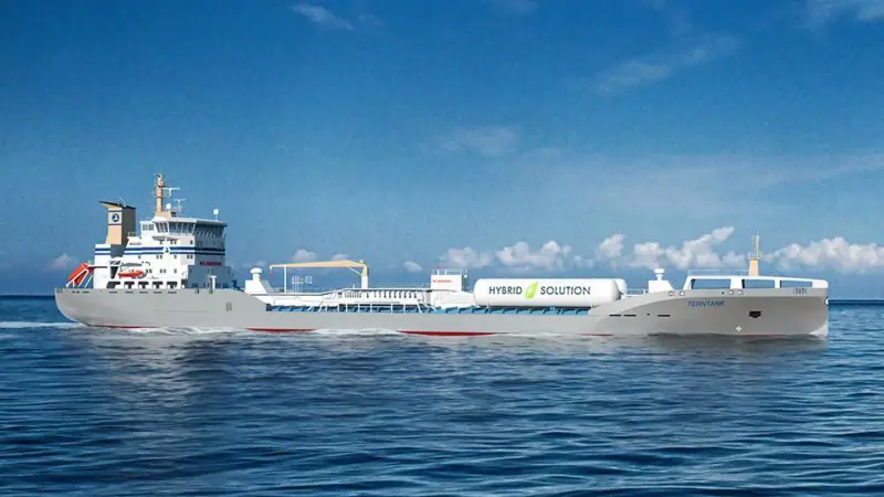 The 15,000 dwt chemical tankers will feature an energy storage system and shore power connections. (Image: Terntank)