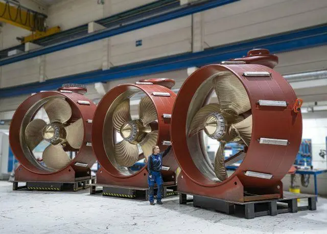 Brunvoll's new ducted azimuth thruster AUP115 (pictured) is available with a power range of up to 3,500kW. (Image courtesy of Brunvoll)